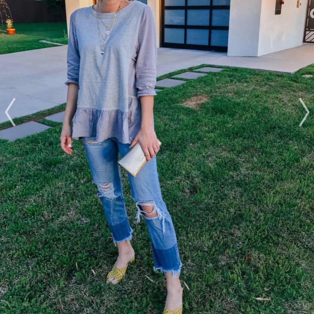 Chicwish Cozy My Fav Grey Dolly Hi-Lo Top